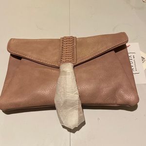 Handbag Republic Contemporary Pink PETA Approved Vegan Crossbody/Clutch  NWT